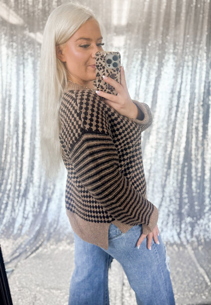 Mocha Knit Chunky Sweater
