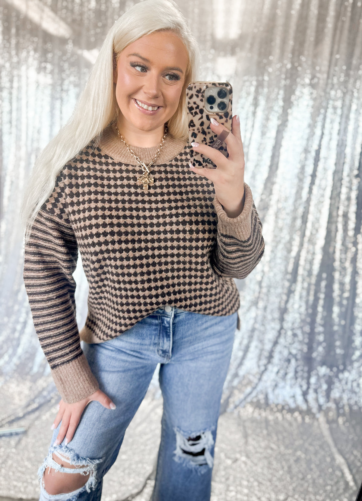 Mocha Knit Chunky Sweater