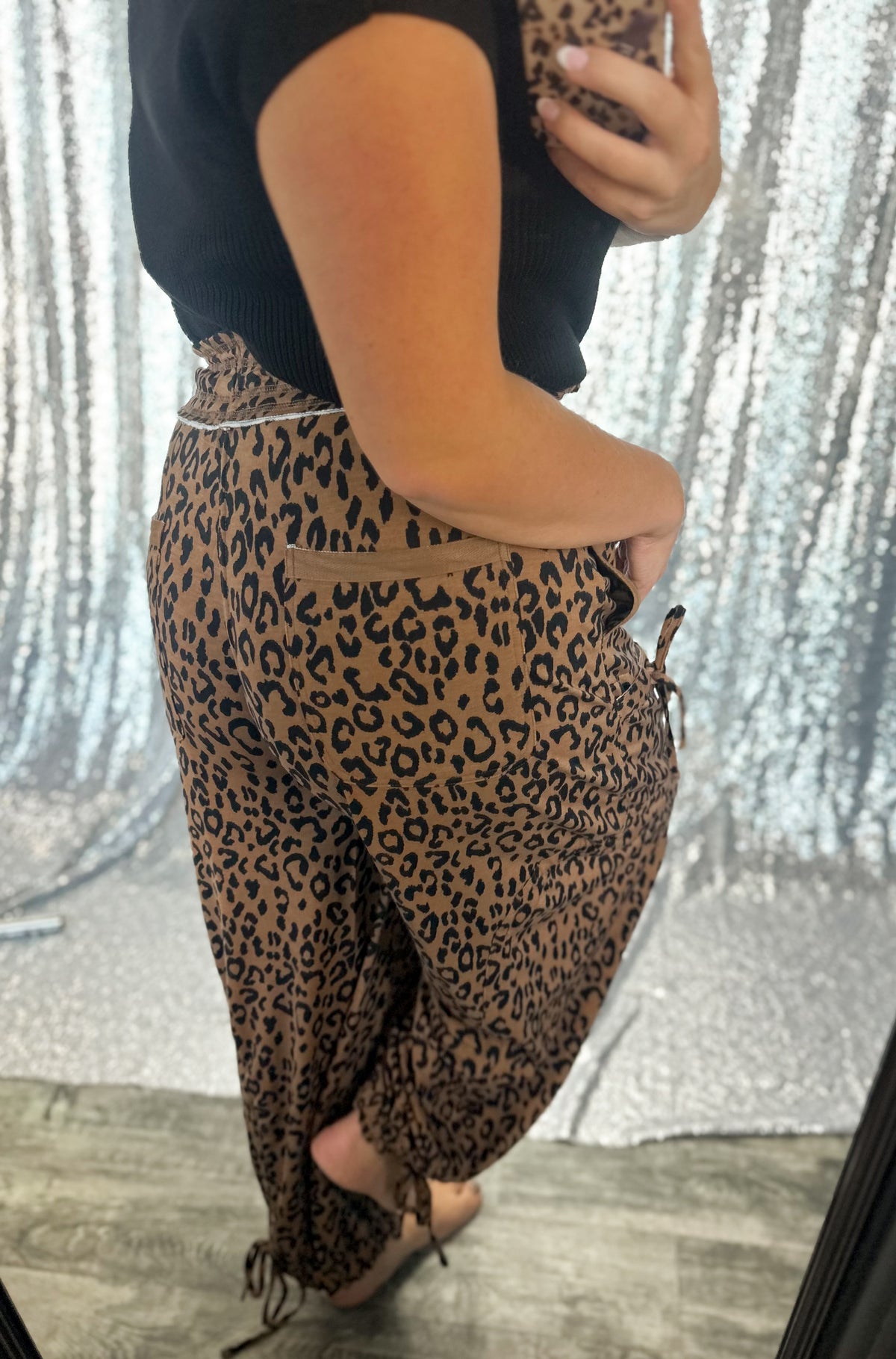 Leopard Barrel Cargo Joggers