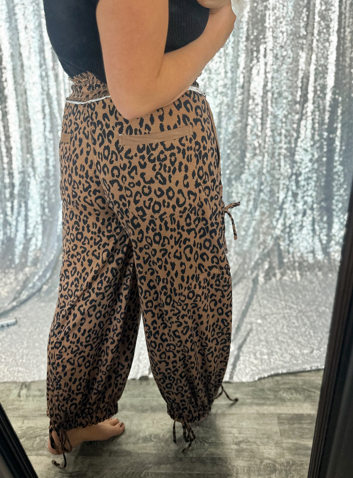 Leopard Barrel Cargo Joggers