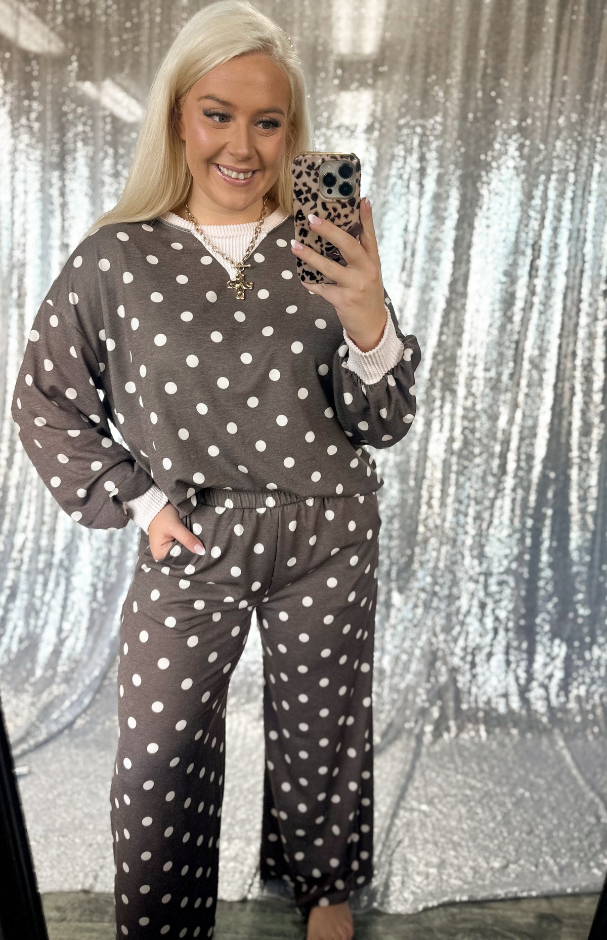 Mocha & Cream Polka Dot {SET}