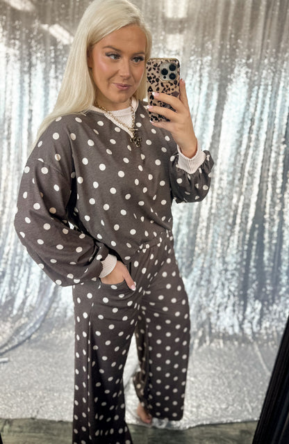 Mocha & Cream Polka Dot {SET}