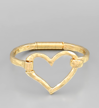 Gold Heart Toggle Bracelet
