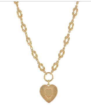 Golden Heart Pendant Necklace