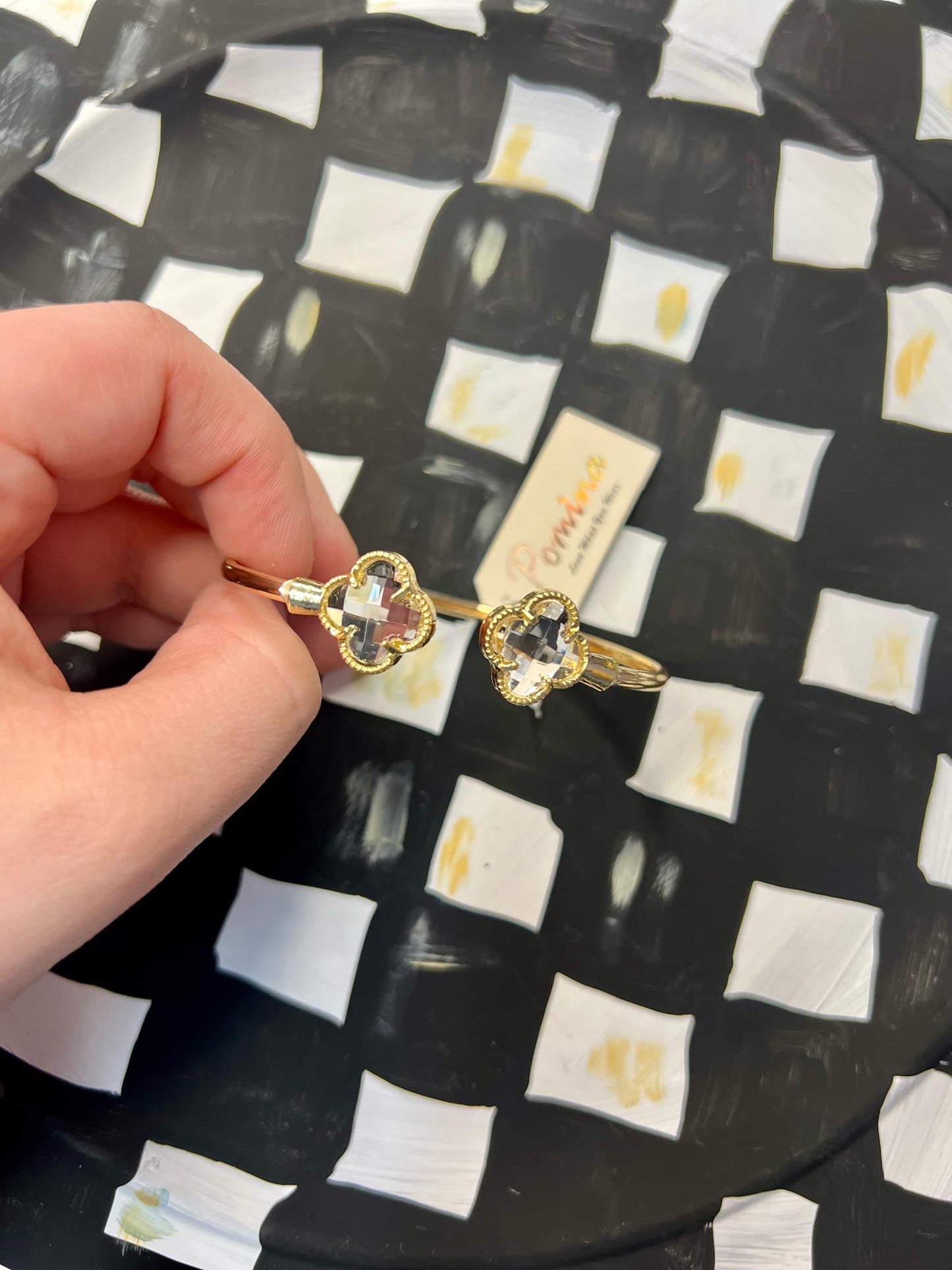 Iridescent Clover Bracelet