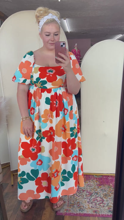 Juliet Floral Puff Sleeve Maxi