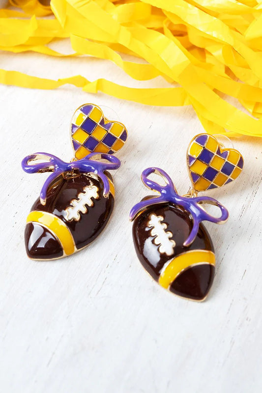 Somerset Football Dangle Earrings