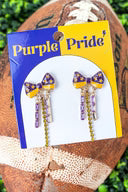 Purple Bow Spirit Earrings